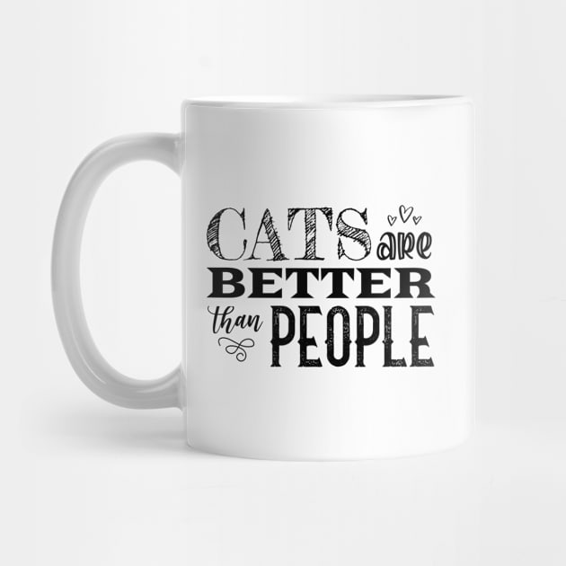 Cats Are Better Than People | Black by PrinceSnoozy